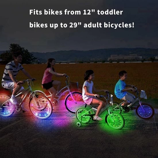 BOTC LED Spaakverlichting - Fiets Licht - Lichtsnoer Fietswiel - 20 Leds - 2meter - 1 Fietswiel - Roze 5 BOTC LED Spaakverlichting - Fiets Licht - Lichtsnoer Fietswiel - 20 Leds - 2meter - 1 Fietswiel - Roze - Afbeelding 5
