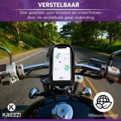 Kreezi Z3 Mobiele Telefoonhouder Fiets Waterdicht - Zwart - Ook Geschikt Voor Scooter & Motor - Fietshouder - GSM Houder -Windgoo Shop 550x550 508
