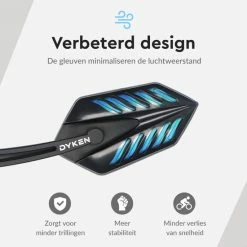 Dyken Fietsspiegel Links - Achteruitkijkspiegel Op Stuur - Fietsspiegel Ebike - Fiets Spiegel -Windgoo Shop 550x550 539