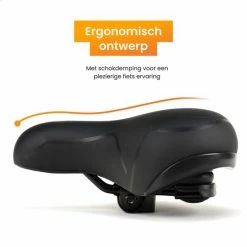 R2B Fietszadel Voor Dames En Heren - Inclusief Waterdichte Zadelhoes - Zwart - Reflectie En Ventilatie - Gel Zadel / Gelzadel -Windgoo Shop 550x550 572