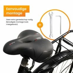R2B Fietszadel Voor Dames En Heren - Inclusief Waterdichte Zadelhoes - Zwart - Reflectie En Ventilatie - Gel Zadel / Gelzadel -Windgoo Shop 550x550 573