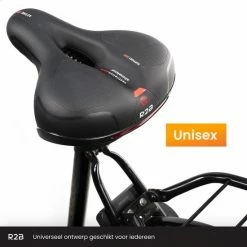 R2B Fietszadel Voor Dames En Heren - Inclusief Waterdichte Zadelhoes - Zwart - Reflectie En Ventilatie - Gel Zadel / Gelzadel -Windgoo Shop 550x550 574
