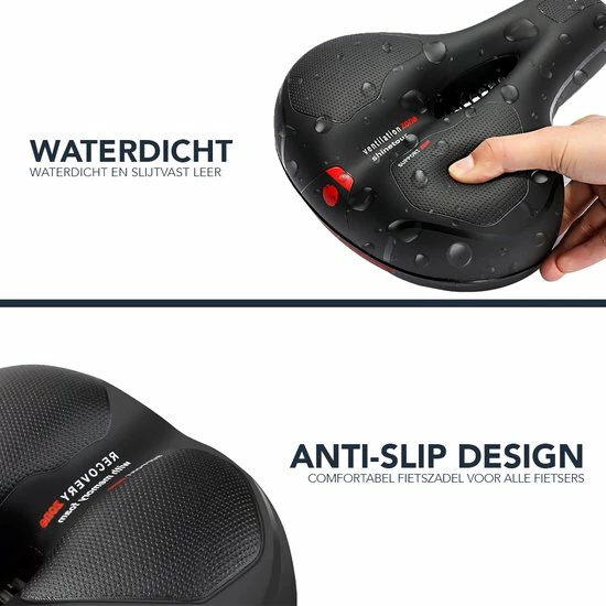 Achaté Fietszadel - Unisex - Extra Comfortabel - Ventilerend - Incl. Zadelhoes En Installatiemateriaal 3 Achaté Fietszadel - Unisex - Extra Comfortabel - Ventilerend - Incl. Zadelhoes En Installatiemateriaal - Afbeelding 3