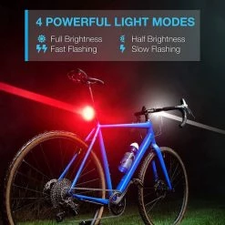 BOTC Fietsverlichting USB Oplaadbaar - Oplaadbare USB Led Fietslamp - Voorlicht & Achterlicht - Waterdicht -Windgoo Shop 550x550 59