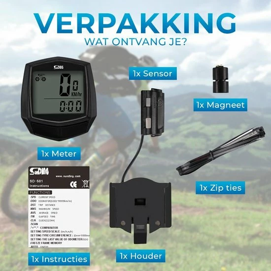 Indexr Kilometerteller Fiets - Waterdicht En Bedraad - Snelheidsmeter - Fietscomputer - Fiets Accessoires - Mountainbike Accesoires 5 Indexr Kilometerteller Fiets - Waterdicht En Bedraad - Snelheidsmeter - Fietscomputer - Fiets Accessoires - Mountainbike Accesoires - Afbeelding 5