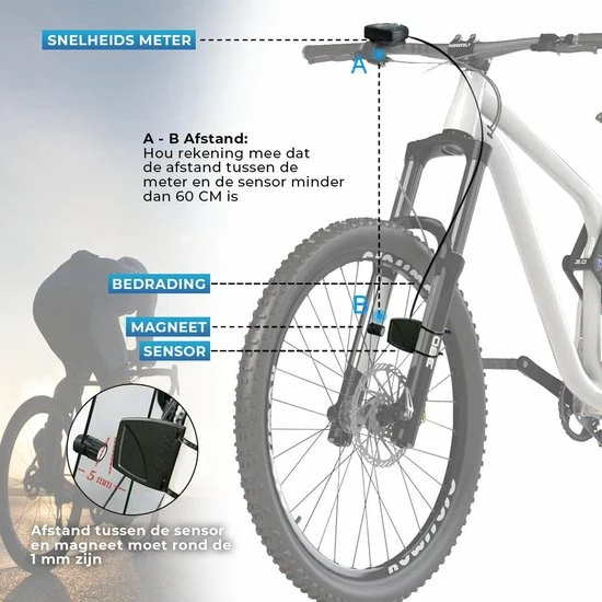 Indexr Kilometerteller Fiets - Waterdicht En Bedraad - Snelheidsmeter - Fietscomputer - Fiets Accessoires - Mountainbike Accesoires 6 Indexr Kilometerteller Fiets - Waterdicht En Bedraad - Snelheidsmeter - Fietscomputer - Fiets Accessoires - Mountainbike Accesoires - Afbeelding 6
