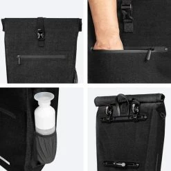 LifeGoods Fietstas - Enkel - 25L - Schoudertas En Rugtas - Waterdicht - E-Bikes - Schouderbanden - Zwart -Windgoo Shop 550x550 630