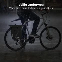 LifeGoods Fietstas - Enkel - 25L - Schoudertas En Rugtas - Waterdicht - E-Bikes - Schouderbanden - Zwart -Windgoo Shop 550x550 631