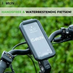 ISetchi Telefoonhouder Fiets Waterdicht L (5.5 Tot 7 Inch) - 360 Graden Rotatie - Ook Voor Scooter & Motor - Gsm Houder Fiets - Waterdicht IP67 Level - Zwart -Windgoo Shop 550x550 65