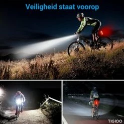 TIGIOO Fietslamp - Fietslampjes Set Koplamp - Fietslamp Voorlicht & Achterlicht USB Oplaadbaar -Windgoo Shop 550x550 663