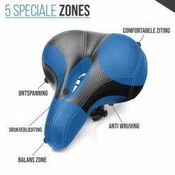 Strex Fietszadel - Unisex - Extra Comfortabel - Ventilerend - Incl. Zadelhoes -Windgoo Shop 550x550 668