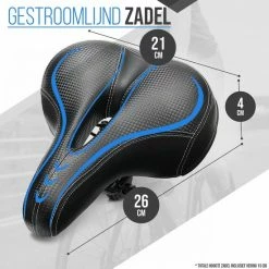 Strex Fietszadel - Unisex - Extra Comfortabel - Ventilerend - Incl. Zadelhoes -Windgoo Shop 550x550 669