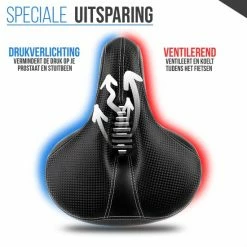 Strex Fietszadel - Unisex - Extra Comfortabel - Ventilerend - Incl. Zadelhoes -Windgoo Shop 550x550 670
