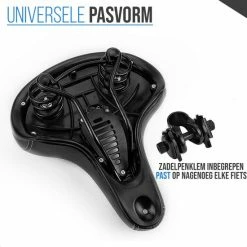 Strex Fietszadel - Unisex - Extra Comfortabel - Ventilerend - Incl. Zadelhoes -Windgoo Shop 550x550 671