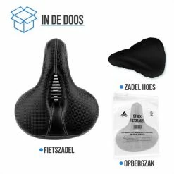 Strex Fietszadel - Unisex - Extra Comfortabel - Ventilerend - Incl. Zadelhoes -Windgoo Shop 550x550 677