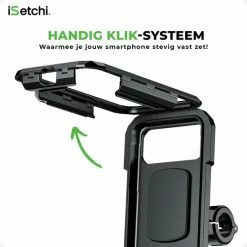 ISetchi Telefoonhouder Fiets Waterdicht L (5.5 Tot 7 Inch) - 360 Graden Rotatie - Ook Voor Scooter & Motor - Gsm Houder Fiets - Waterdicht IP67 Level - Zwart -Windgoo Shop 550x550 69