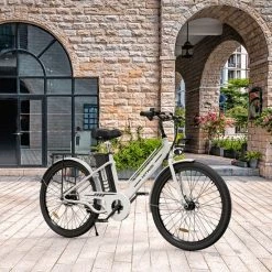 HITWAY Elektrische Fiets, 26 Inch, 250 W Motor, Li-batterij 36 V, 8.4 Ah, Tot 35-70 Km Wit Blauw -Windgoo Shop 550x550 706