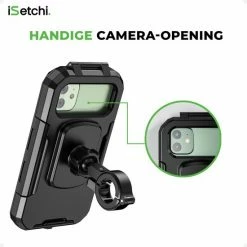 ISetchi Telefoonhouder Fiets Waterdicht L (5.5 Tot 7 Inch) - 360 Graden Rotatie - Ook Voor Scooter & Motor - Gsm Houder Fiets - Waterdicht IP67 Level - Zwart -Windgoo Shop 550x550 71