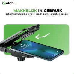 ISetchi Telefoonhouder Fiets Waterdicht L (5.5 Tot 7 Inch) - 360 Graden Rotatie - Ook Voor Scooter & Motor - Gsm Houder Fiets - Waterdicht IP67 Level - Zwart -Windgoo Shop 550x550 73
