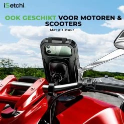 ISetchi Telefoonhouder Fiets Waterdicht L (5.5 Tot 7 Inch) - 360 Graden Rotatie - Ook Voor Scooter & Motor - Gsm Houder Fiets - Waterdicht IP67 Level - Zwart -Windgoo Shop 550x550 74