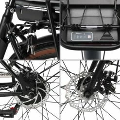 SURPASS Elektrische Stadsfiets 26 '' (F264) - Stalen Frame - 6 Versnellingen Shimano - Schijfremmen - 10 Ah - Zwart -Windgoo Shop 550x550 745