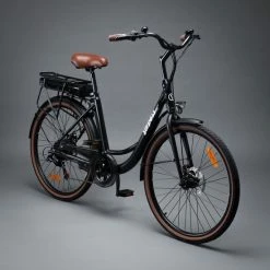 SURPASS Elektrische Stadsfiets 26 '' (F264) - Stalen Frame - 6 Versnellingen Shimano - Schijfremmen - 10 Ah - Zwart -Windgoo Shop 550x550 746