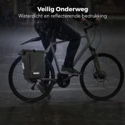 LifeGoods Fietstas - Enkel - 25L - Waterdicht - E-Bikes - Schouderbanden - Grijs -Windgoo Shop 550x550 805