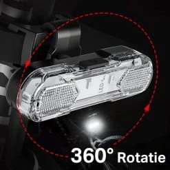 Transnect® – Fietsverlichting LED Set - 4 Lichtstanden – USB Oplaadbaar - Draagbaar – Waterdicht -Windgoo Shop 550x550 813