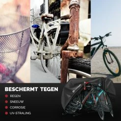 LOOXOLIFE Fietshoes - Voor 1 Fiets Of 2 Fietsen Waterdicht - XXL - Ultra Sterk & Dik - Premium PU Coating - Met Opberghoes -Windgoo Shop 550x550 827