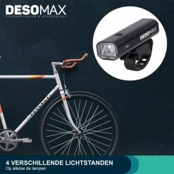 DesoMax Fietsverlichting Set USB Oplaadbaar Heldere Fietslamp - Voorlicht - Achterlicht - Koplamp - Achterlamp -Windgoo Shop 550x550 871
