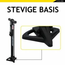 Dunlop Fietspomp - Presta/ Dunlop/ Schrader - Met 2 Adaptoren - Staande Pomp - 62,5 Cm Hoog -Windgoo Shop 550x550 88