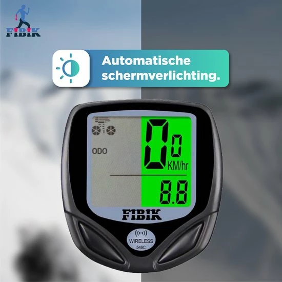 Fibik Draadloze Fietscomputer - Kilometerteller - Draadloos - Waterdicht - Automatisch Verlicht Scherm 2 Fibik Draadloze Fietscomputer - Kilometerteller - Draadloos - Waterdicht - Automatisch Verlicht Scherm - Afbeelding 2