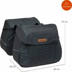 New Looxs Nomi Joli Dubbele Fietstas - 37 Liter - Zwart -Windgoo Shop 550x550 907
