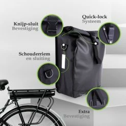 Ekostar Enkele Fietstas - Rolltop - 19 Liter - E-Bikes - Zwart 17 Ekostar Enkele Fietstas - Rolltop - 19 Liter - E-Bikes - Zwart -Windgoo Shop 550x550 930