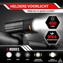ARTIVIZION Led Fietsverlichting Set - Fietslamp - Voorlicht En Achterlicht - USB Oplaadbaar - Waterdicht Fietslicht - Fietslampjes - Zwart 10 ARTIVIZION Led Fietsverlichting Set - Fietslamp - Voorlicht En Achterlicht - USB Oplaadbaar - Waterdicht Fietslicht - Fietslampjes - Zwart -Windgoo Shop 550x550 983