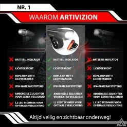 ARTIVIZION Led Fietsverlichting Set - Fietslamp - Voorlicht En Achterlicht - USB Oplaadbaar - Waterdicht Fietslicht - Fietslampjes - Zwart 14 ARTIVIZION Led Fietsverlichting Set - Fietslamp - Voorlicht En Achterlicht - USB Oplaadbaar - Waterdicht Fietslicht - Fietslampjes - Zwart -Windgoo Shop 550x550 987