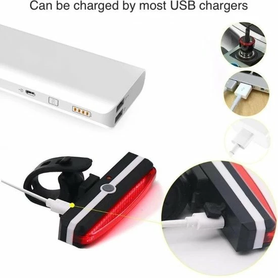 Merkloos LED Fiets Achterlicht USB Oplaadbare - Marktleider 110 Lumen Helderheid - IP65 Waterbestendig - Supersnel Installatie - Horizontaal Of Verticaal - Voor Zadel, Zadelpen Of Helm 8 Merkloos LED Fiets Achterlicht USB Oplaadbare - Marktleider 110 Lumen Helderheid - IP65 Waterbestendig - Supersnel Installatie - Horizontaal Of Verticaal - Voor Zadel, Zadelpen Of Helm - Afbeelding 8