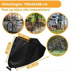 Coverz Fietshoes Voor 1 Fiets Waterdicht - Inclusief Gat Voor Slot - Beschermhoes - Cover - 190x65x98 Cm -Windgoo Shop 550x551 3