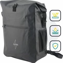 Voltano Luxe Fietstas / Rugtas 28L - Zwart - Enkele Pakaftas - 100% Waterdicht - Met Laptop Compartiment 21 Voltano Luxe Fietstas / Rugtas 28L - Zwart - Enkele Pakaftas - 100% Waterdicht - Met Laptop Compartiment -Windgoo Shop 550x555 5