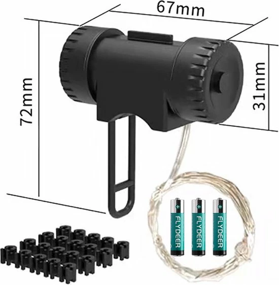 BOTC Wielverlichting Fiets - 20 Holders - Spaakverlichting LED - Lichtsnoer Fietswiel - 20 Leds -220CM - Groen 4 BOTC Wielverlichting Fiets - 20 Holders - Spaakverlichting LED - Lichtsnoer Fietswiel - 20 Leds -220CM - Groen - Afbeelding 4