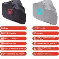 CUHOC - Waterdichte Scooterhoes - Jarenlange Waterdichte Scooter Hoes Plezier - Topkwaliteit Scooterhoes - Scooterhoes Met GARANTIE, Scooterhoes Waterdicht Grijs, Hoes Scooter Waterproof, Waterdichte Scooterhoes Scherm -Windgoo Shop 550x564 3