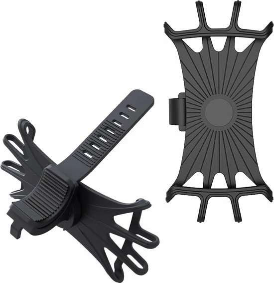 BTH Telefoonhouder Fiets Universeel Siliconen - Fiets Telefoonhouder Kinderwagen - Telefoon Houder Fiets Draaibaar - Zwart 5 BTH Telefoonhouder Fiets Universeel Siliconen - Fiets Telefoonhouder Kinderwagen - Telefoon Houder Fiets Draaibaar - Zwart - Afbeelding 5