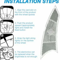 BOTC LED Spaakverlichting - Fiets Licht - Lichtsnoer Fietswiel - 20 Leds - 2meter - 1 Fietswiel - Groen 10 BOTC LED Spaakverlichting - Fiets Licht - Lichtsnoer Fietswiel - 20 Leds - 2meter - 1 Fietswiel - Groen -Windgoo Shop 550x569 5