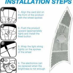 BOTC LED Spaakverlichting - Fiets Licht - Lichtsnoer Fietswiel - 20 Leds - 2meter - 1 Fietswiel - Roze 15 BOTC LED Spaakverlichting - Fiets Licht - Lichtsnoer Fietswiel - 20 Leds - 2meter - 1 Fietswiel - Roze -Windgoo Shop 550x569 6