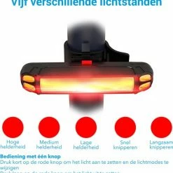 TIGIOO Fietslamp - Fietslampjes Set Koplamp - Fietslamp Voorlicht & Achterlicht USB Oplaadbaar -Windgoo Shop 550x571 3
