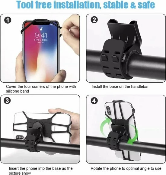 Merkloos Afneembare Mobiele Telefoon Houder Voor Op Je Fiets | Geschikt Voor Elk Toestel |Afneembaar | Houder Telefoon | Extra Stevig | Smartphone Houder | Stuur Houder | 360 Graden Draaibaar | Motor | Racefiets | Zwart 7 Merkloos Afneembare Mobiele Telefoon Houder Voor Op Je Fiets | Geschikt Voor Elk Toestel |Afneembaar | Houder Telefoon | Extra Stevig | Smartphone Houder | Stuur Houder | 360 Graden Draaibaar | Motor | Racefiets | Zwart - Afbeelding 7