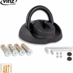 VINZ Everest Muuranker ART 4 / Wandanker / Vloeranker / Wandhaak / Muurhaak / Muurbeugel - Zwart -Windgoo Shop 550x582