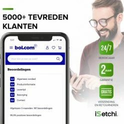 ISetchi Telefoonhouder Fiets Waterdicht L (5.5 Tot 7 Inch) - 360 Graden Rotatie - Ook Voor Scooter & Motor - Gsm Houder Fiets - Waterdicht IP67 Level - Zwart -Windgoo Shop 550x583 1