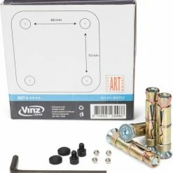 VINZ Everest Muuranker ART 4 / Wandanker / Vloeranker / Wandhaak / Muurhaak / Muurbeugel - Zwart -Windgoo Shop 550x586 3