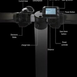 Technozom Techno LITE - Elektrische Step - Super Lichtgewicht - 23 Km/u - 3 Rijstanden - Opvouwbaar - Met LED Verlichting Voor & Achter - Zwart -Windgoo Shop 550x586 4